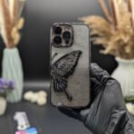 Butterfly Glitter Case Black